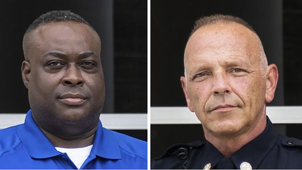 Campus safety officer J.J Jefferson, left, and campus police officer John Painter were killed at Bridgewater College on Tuesday. Bridgewater President David W. Bushman said the two were known as 