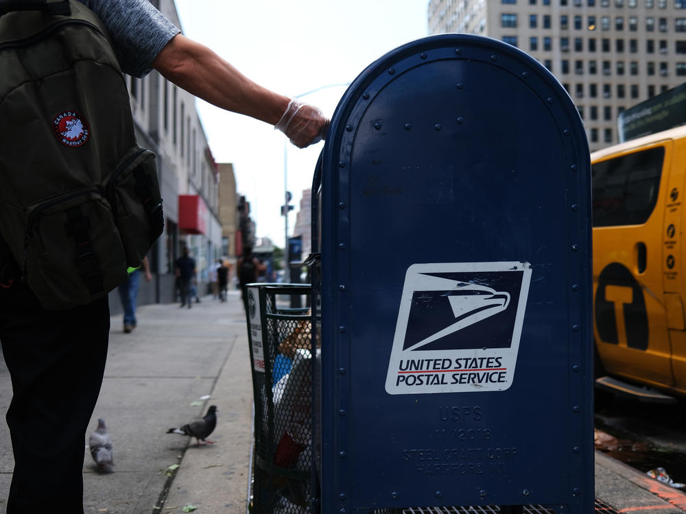 Keys for U.S. Postal Service collection boxes like the one seen here are sometimes stolen from mail delivery people.
