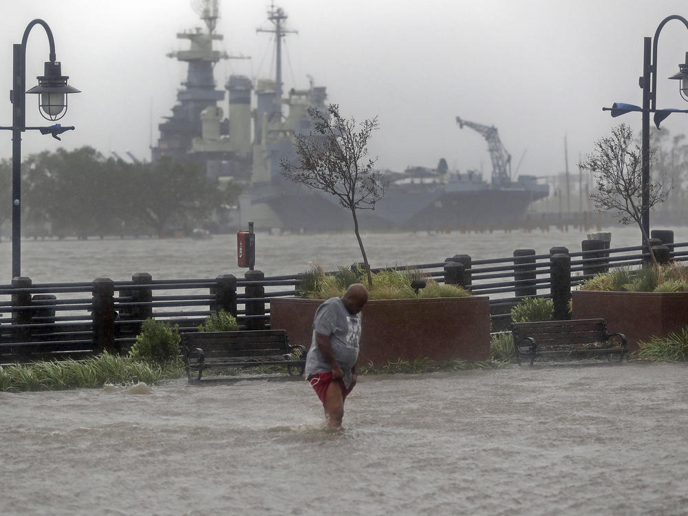 Downtown Wilmington, N.C., after Hurricane Florence made landfall in 2018. Storms like Florence, with both heavy rain and very high tides, are projected to get more common as the Earth gets hotter.
