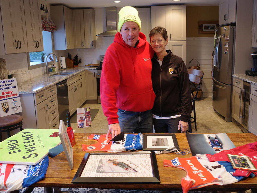 Larry and Sue Sweeney will watch their daughter Emily race from half a world away.  