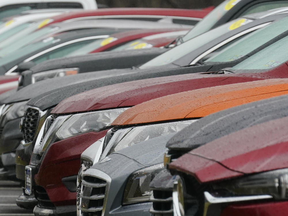Used cars for sale sit on a lot at a dealership in Doylestown, Pa., last week. Finding a car is still tough, especially for more affordable options.