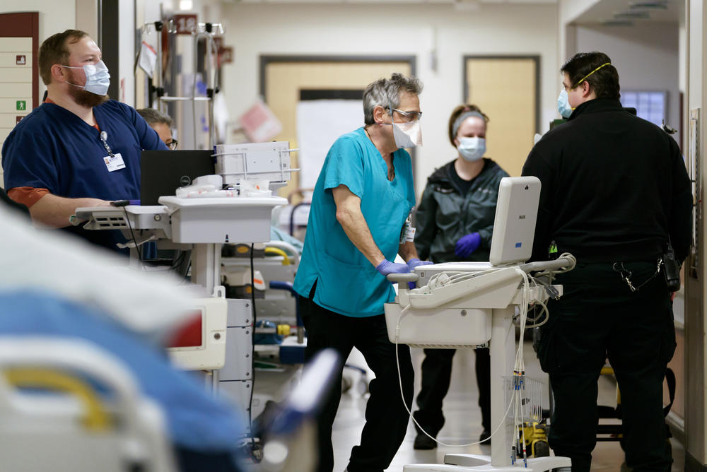 As the day unfolds, the hallways in the emergency department grow more crowded and noisy on Jan. 27.