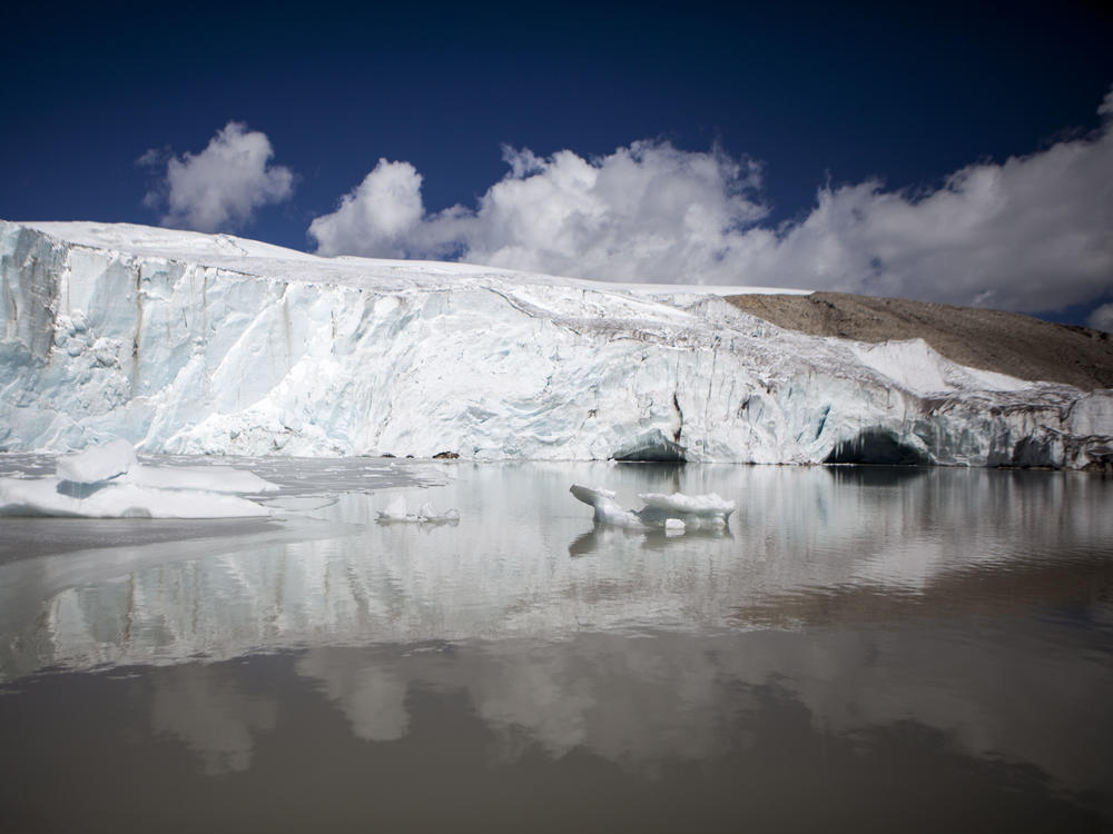 Quelccaya glacier in Peru, photographed in 2015. Glaciers in the Andes mountains contain significantly less water than previously thought, according to a new study.