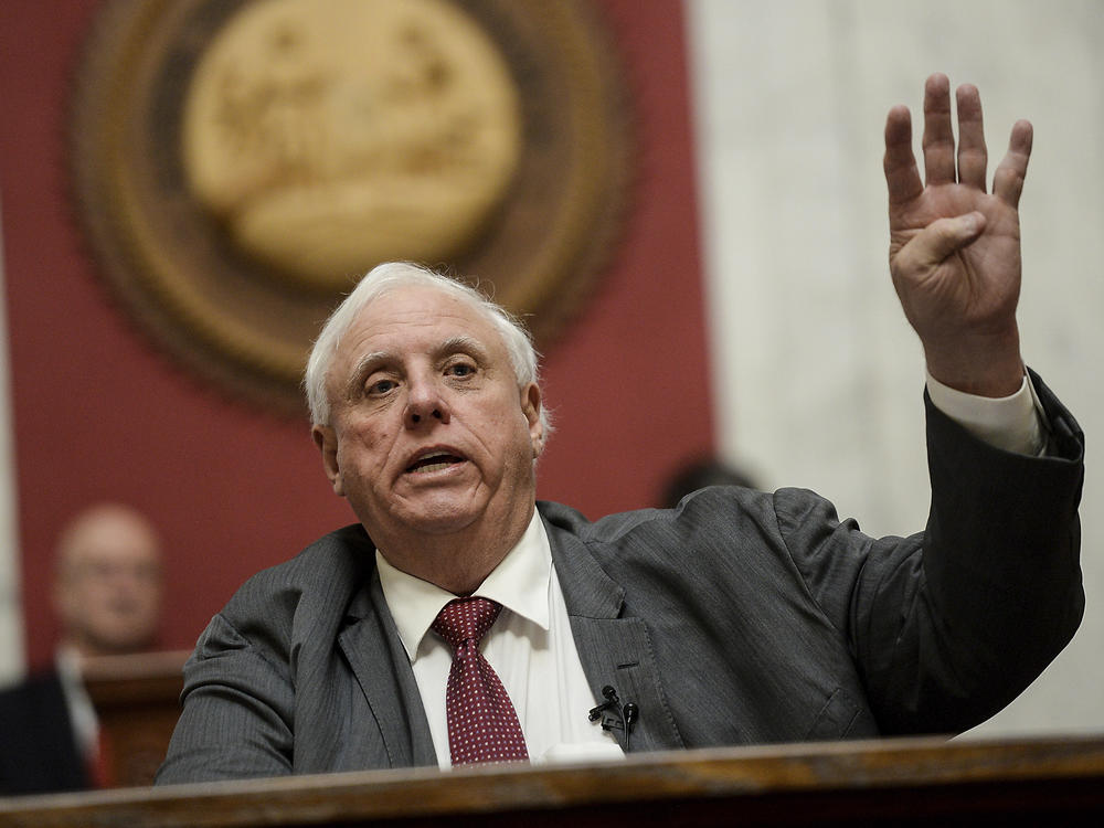 West Virginia Gov. Jim Justice gives his State of the State speech in the House Chambers in January.