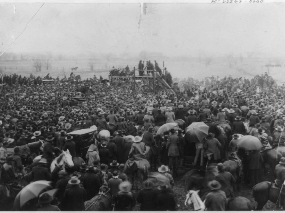 For her new documentary, <em>Lynching Postcards: Token Of A Great Day, </em>filmmaker Christine Turner examined hundreds of black-and-white photographs that show how organized these events were and included chilling messages that shared the experience with those who weren't there. The postcard above shows the crowd at the lynching of Henry Smith in Paris, Texas, in 1893.