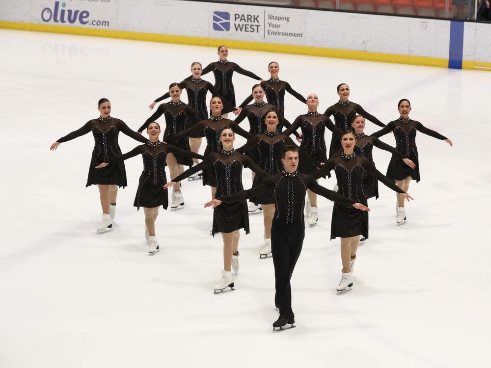 The Haydenettes skate at the Synchro Fall Classic in Irvine, Calif. in Nov. 2021.