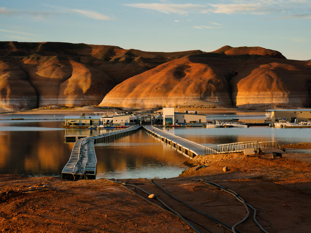 Water levels at Lake Powell, the United States' second-largest reservoir, have dropped by more than 150 feet during the ongoing megadrought.