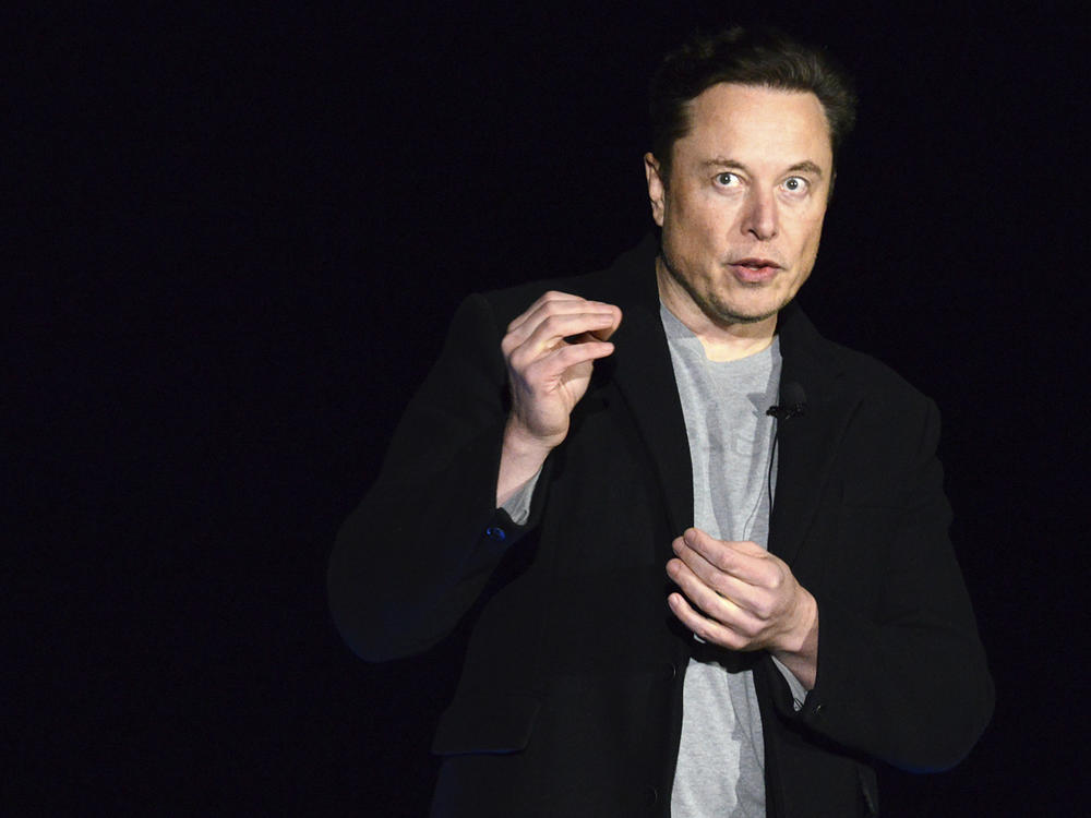 SpaceX's Elon Musk provides a Starship update Thursday near Brownsville, Texas. Musk said that the first orbital flight of Starship — the world's most powerful rocket ever built — could come in another month or two.
