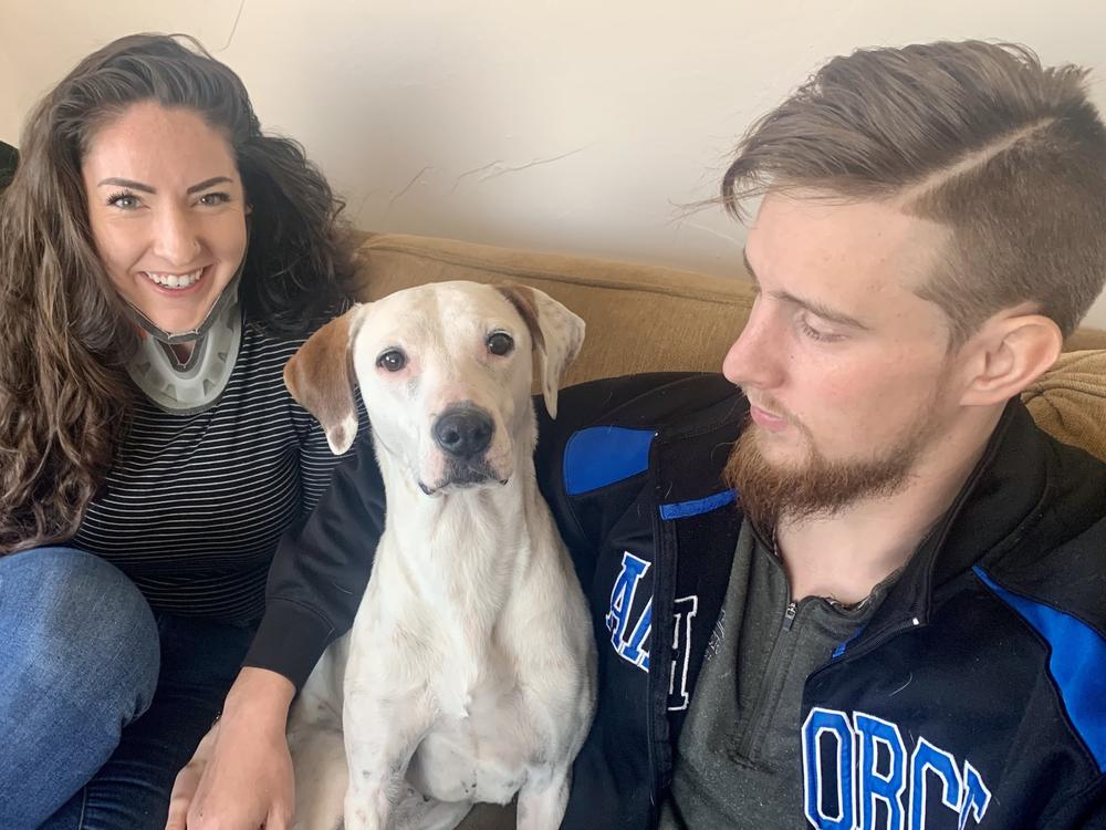 Mia's owner, Charles Reigies, and his girlfriend, Hanna Poscente.