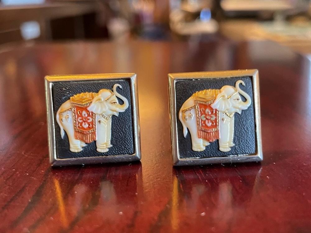 Scott Simon's cufflinks, gifted from his mother to his father one Valentine's Day, after they had divorced.