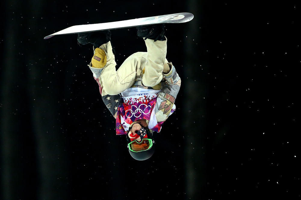 White competes in the snowboard men's halfpipe final at the 2014 Winter Olympics in Sochi, Russia.