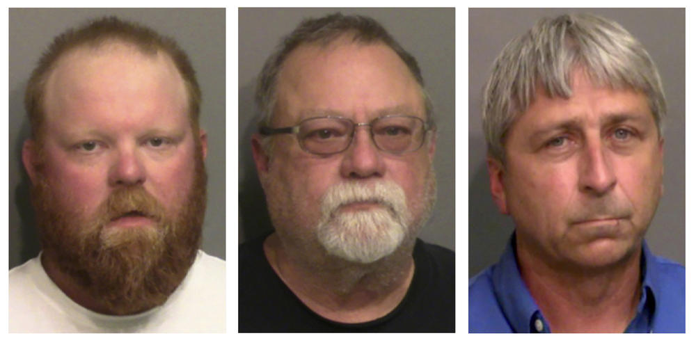 Federal prosecutors are arguing that, from left, Travis McMichael, his father Gregory McMichael, and William 