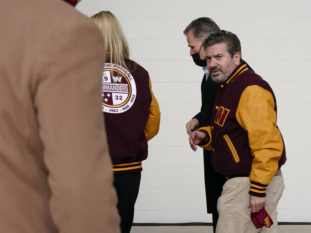 Dan Snyder, co-owner and co-CEO of the Washington Commanders, is pictured on Feb. 2 in Landover, Md. The House Oversight Committee says it has received more documents from the NFL related to the investigation of workplace misconduct at the team.