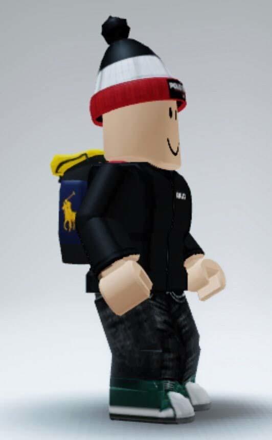 Chris Ierino's Roblox avatar wearing the Ralph Lauren items he bought.