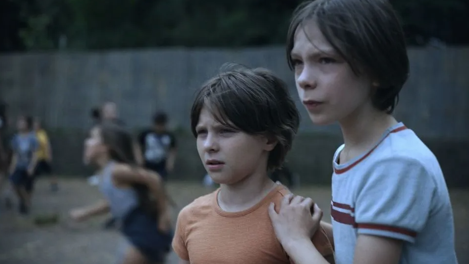 Nora (Maya Vanderbeque) witnesses her older brother (Günter Duret) being bullied in the Belgian film <em>Playground.</em>
