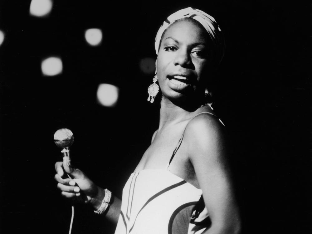 Nina Simone, in performance in 1964.