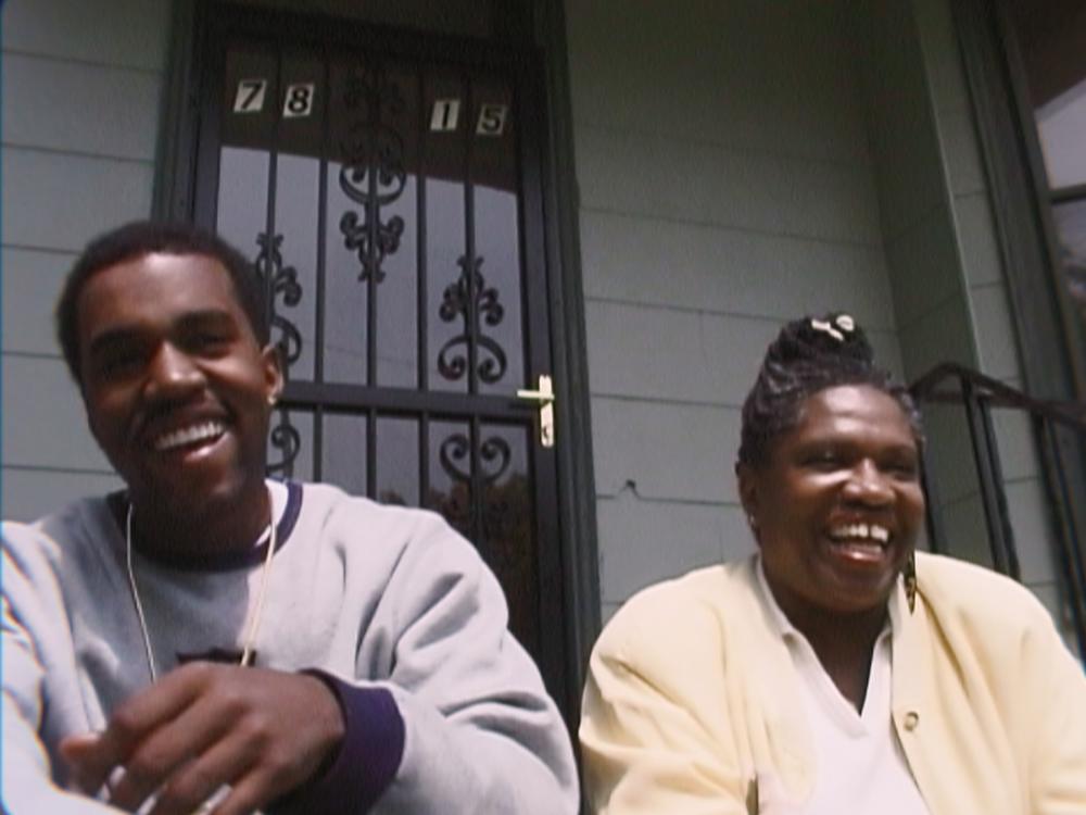 Kanye West with his mother, Donda West.