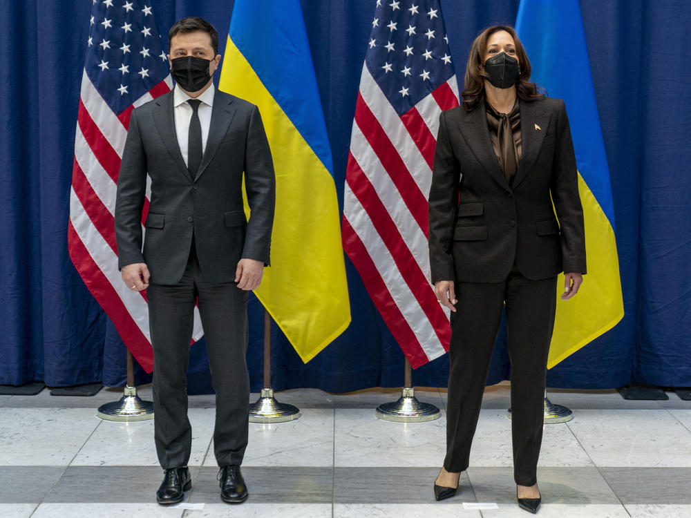 Vice President Harris and Ukrainian President Volodymyr Zelenskyy met Saturday at the Munich Security Conference in Germany to discuss aggression from Russia and how the U.S. and its allies would respond.
