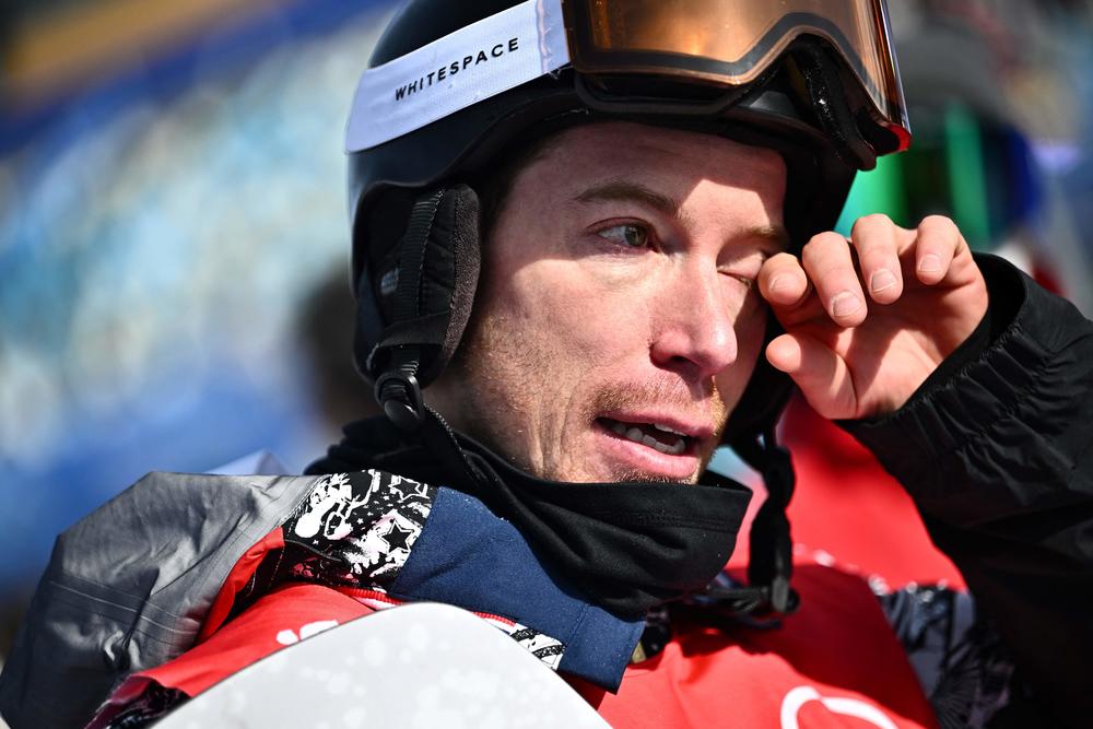 U.S. snowboarder Shaun White reacts after his run in the snowboard men's halfpipe final on Feb. 11. It was his final Olympics.