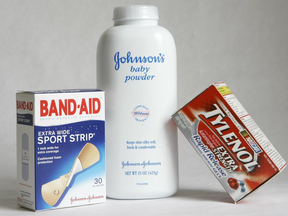 Johnson & Johnson's consumer products include Band-Aid, Johnson's baby powder and Tylenol.