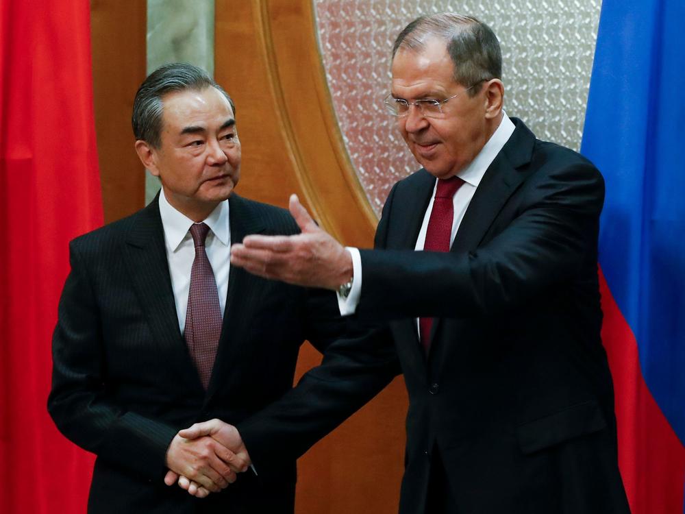 China's foreign minister, Wang Yi, stressed to his Russian counterpart, Sergey Lavrov, that China wanted 