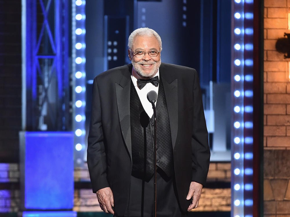 James Earl Jones accepts the Special Tony Award for Lifetime Achievement in the Theatre during the 2017 Tony Awards in 2017.