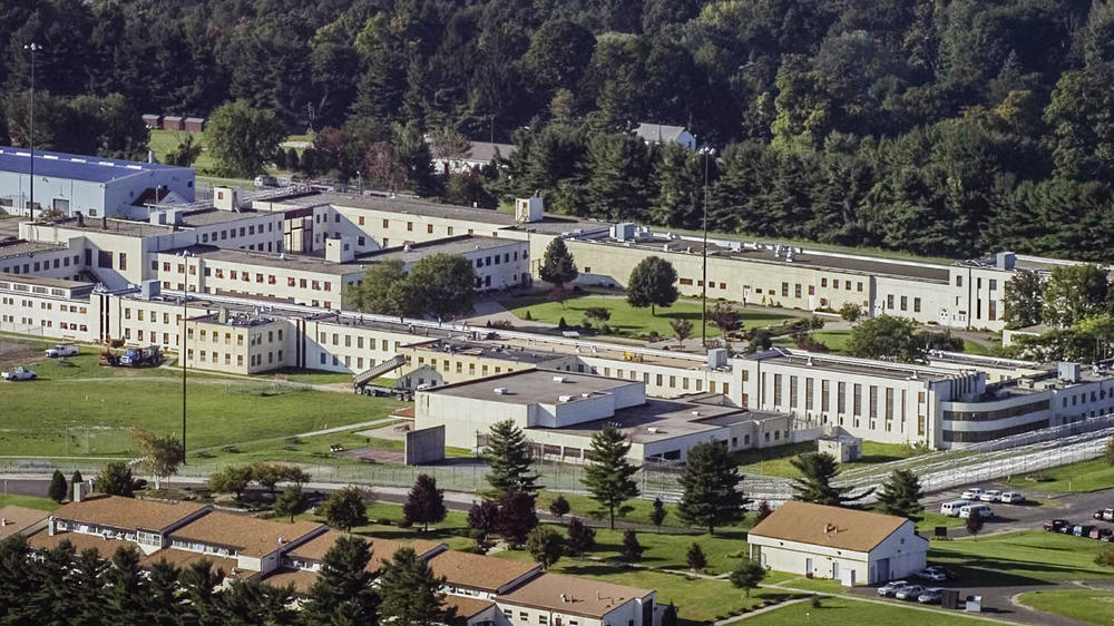 An aerial view of the Danbury, Conn., Federal Correctional Institution in 2004.