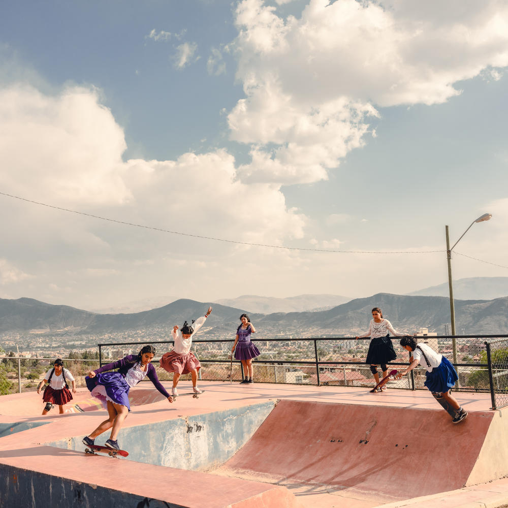 This skate park is another favorite place to practice. The athletes say the view is amazing, and the park is calm because it's far from the city.