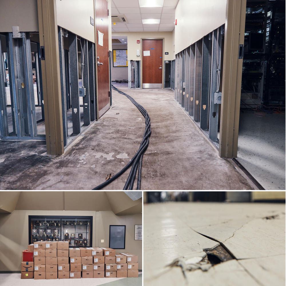 After the flood, damaged areas of the school had to be quickly cleaned or stripped to avoid mold growth, and undamaged furniture and materials had to be cleaned and stored. The district's private flood insurance barely covered that initial cleanup and assessment.