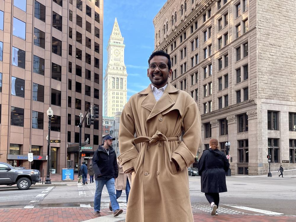 Pragadish Kalaivanan, a marketing analyst, got up extra early to dress for work before his first days back at the office in Boston. He's among those happy to still be able to work two days from home, as the company's new hybrid policy allows.