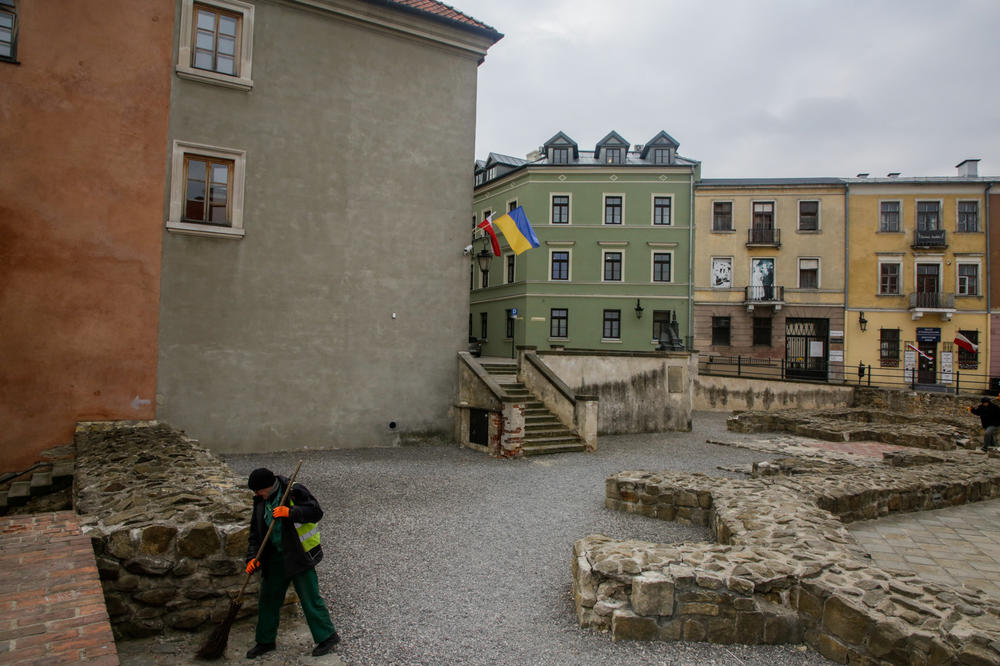 Lublin, a city with winding, cobbled streets in eastern Poland.