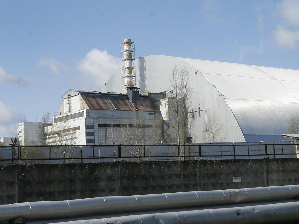 Emergency diesel generators are providing power to critical safety systems at the Chernobyl nuclear site, but they only have enough fuel for 48 hours. The site is pictured here in April 2021.