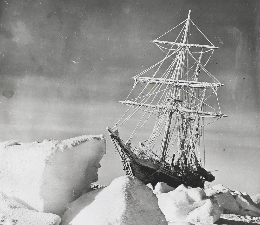 In 1915, the ship Endurance became trapped in ice during Ernest Shackleton's failed expedition to cross Antarctica.