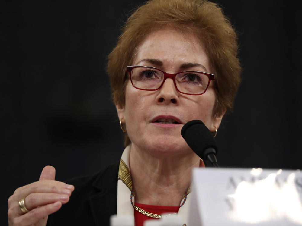 Former U.S. Ambassador to Ukraine Marie Yovanovitch testifies before the House Intelligence Committee on Capitol Hill in Washington, D.C., Nov. 15, 2019.