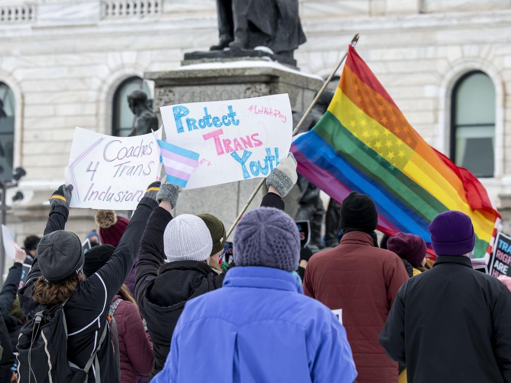 Because attacks against transgender kids are increasing across the country, Minneasotans hold a rally at the capitol to support trans kids.
