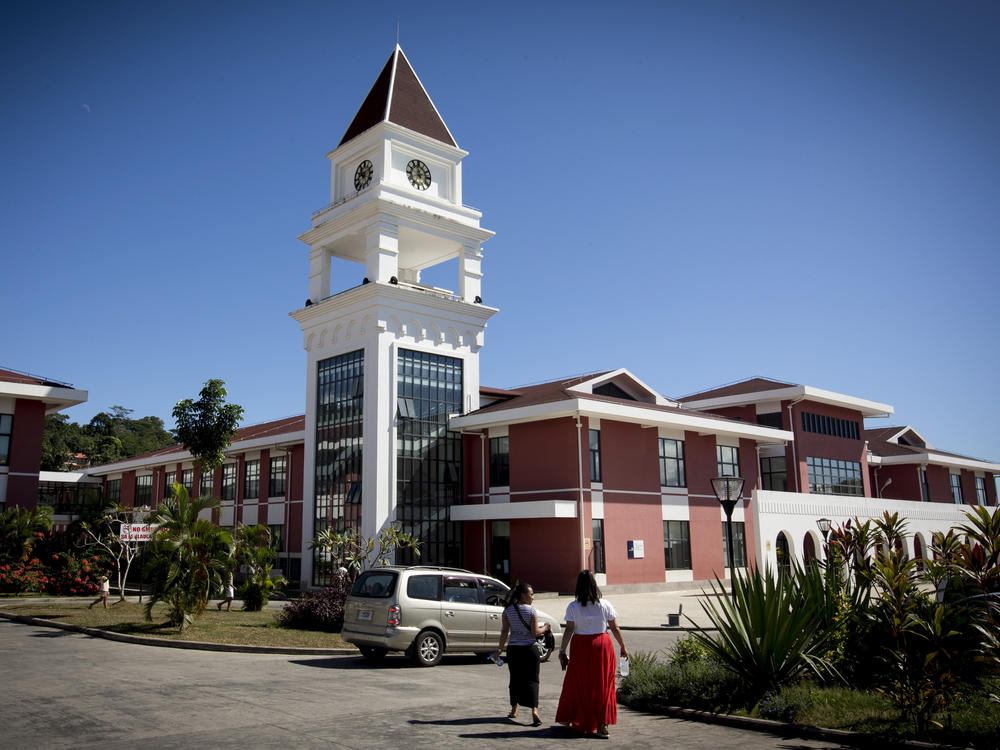 The Tupua Tamasese Meaule Hospital is pictured in Apia, Samoa, on July 10, 2015. Samoa will go into lockdown beginning Saturday as it faces its first outbreak of the coronavirus after a woman who was about to leave the country tested positive.