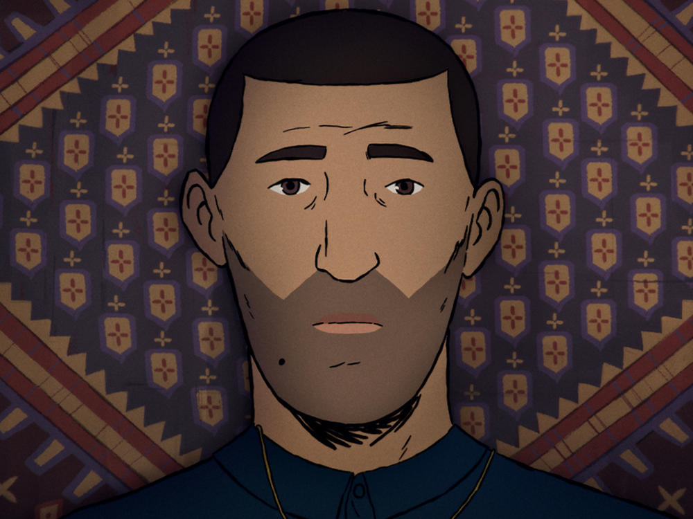 Amin's character in the animated documentary <em>Flee</em>.