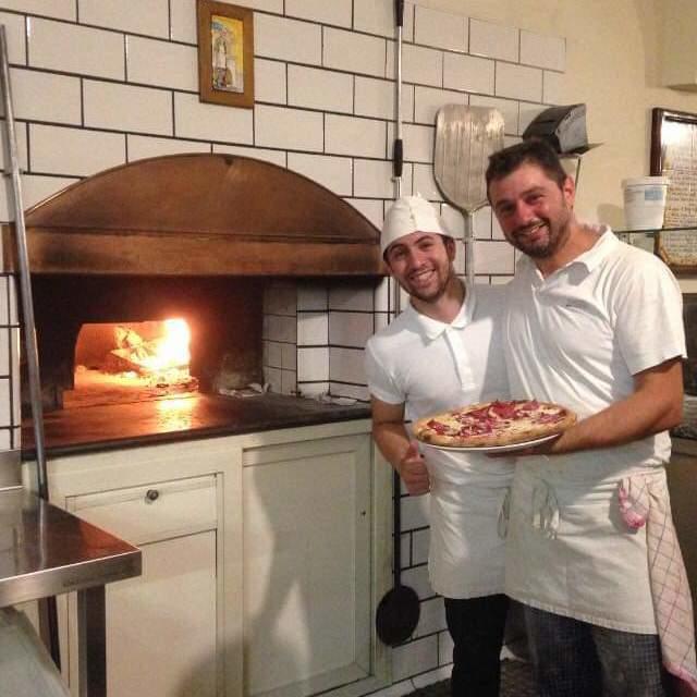 Paolo Iaccarino (left), a materials scientist, works as a pizzaiolo, or pizza maker, at a pizzeria on the side. He brought his experience with dough to the lab for the yeast-free pizza experiment.