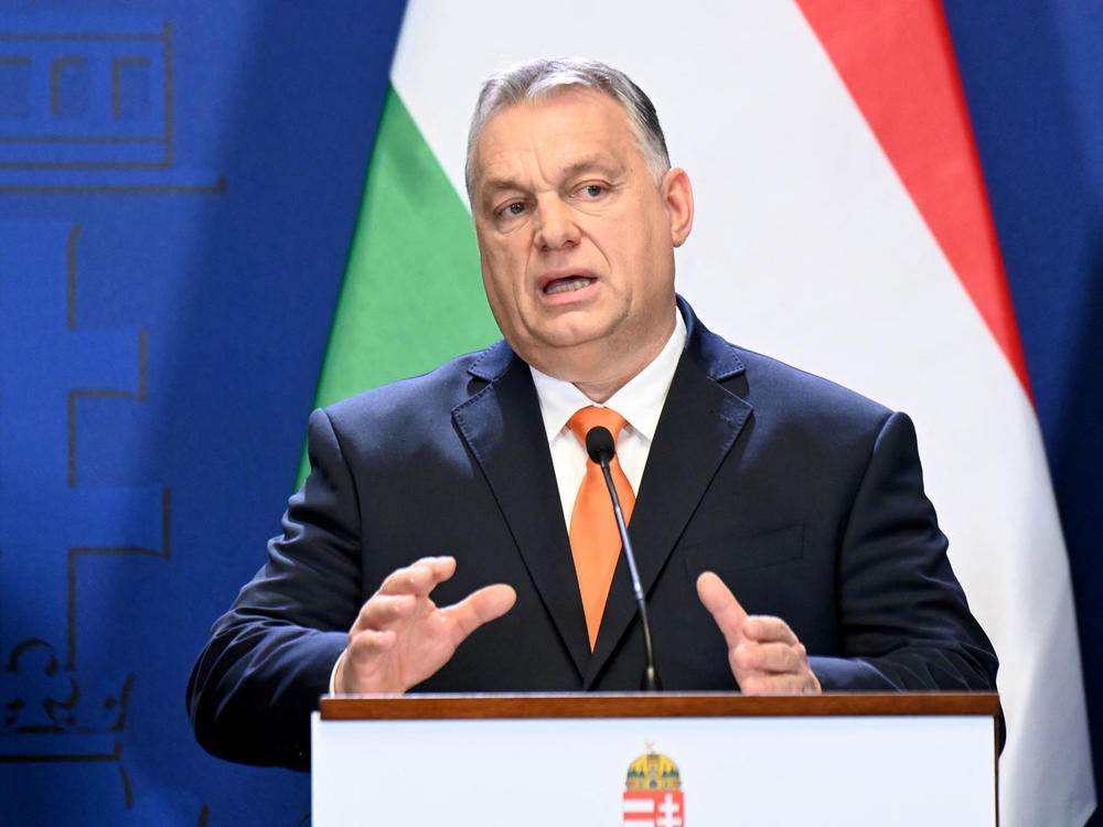 Hungary's Prime Minister Viktor Orbán at a news conference in Budapest on Feb. 17.