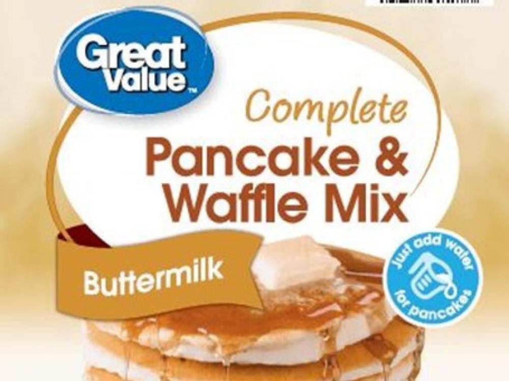 A single lot of Great Value Buttermilk Pancake & Waffle Mix, sold at Walmart, is being recalled due to 