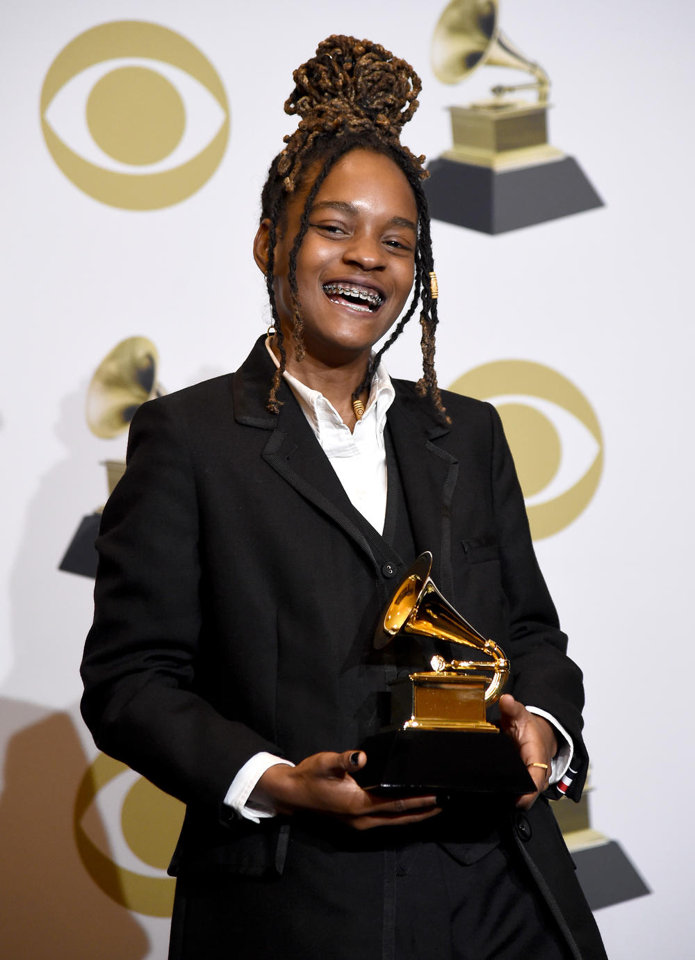 Koffee, photographed after winning Best Reggae Album, for <em>Rapture</em>, at the Grammy Awards on Jan. 26, 2020 in Los Angeles.