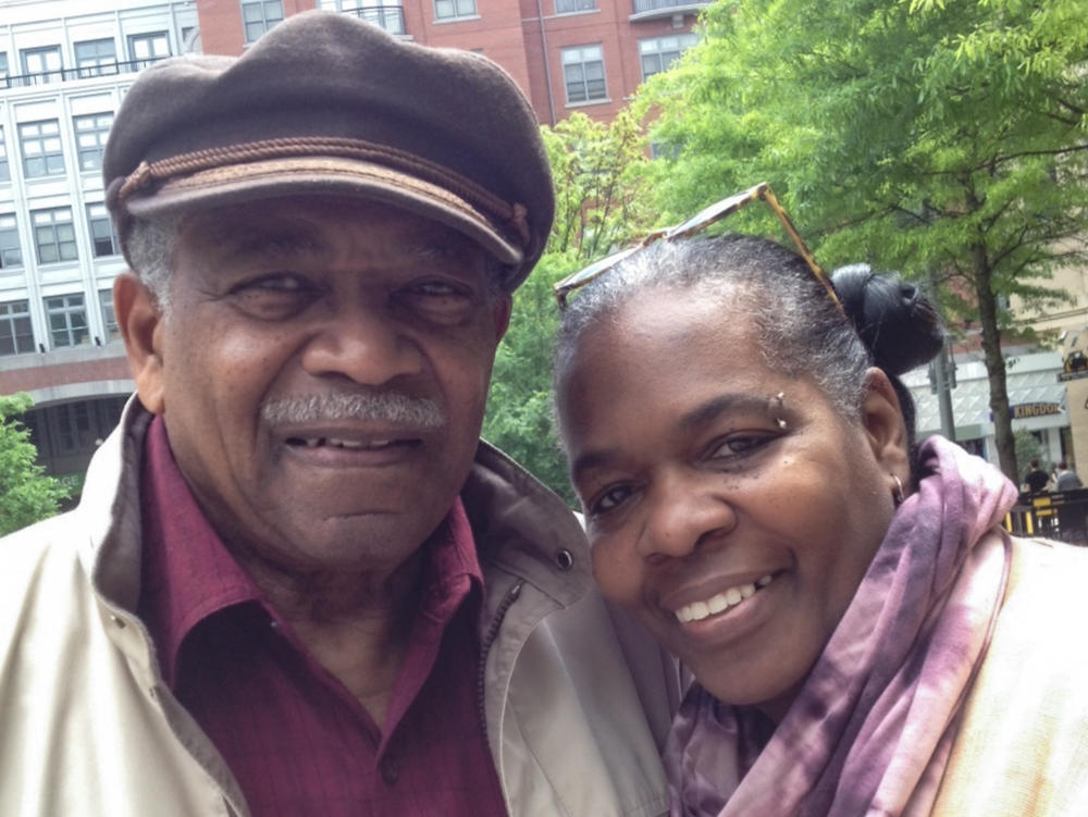 Keris Myrick, right, who has schizophrenia, with her father, Dr. Howard Myrick.