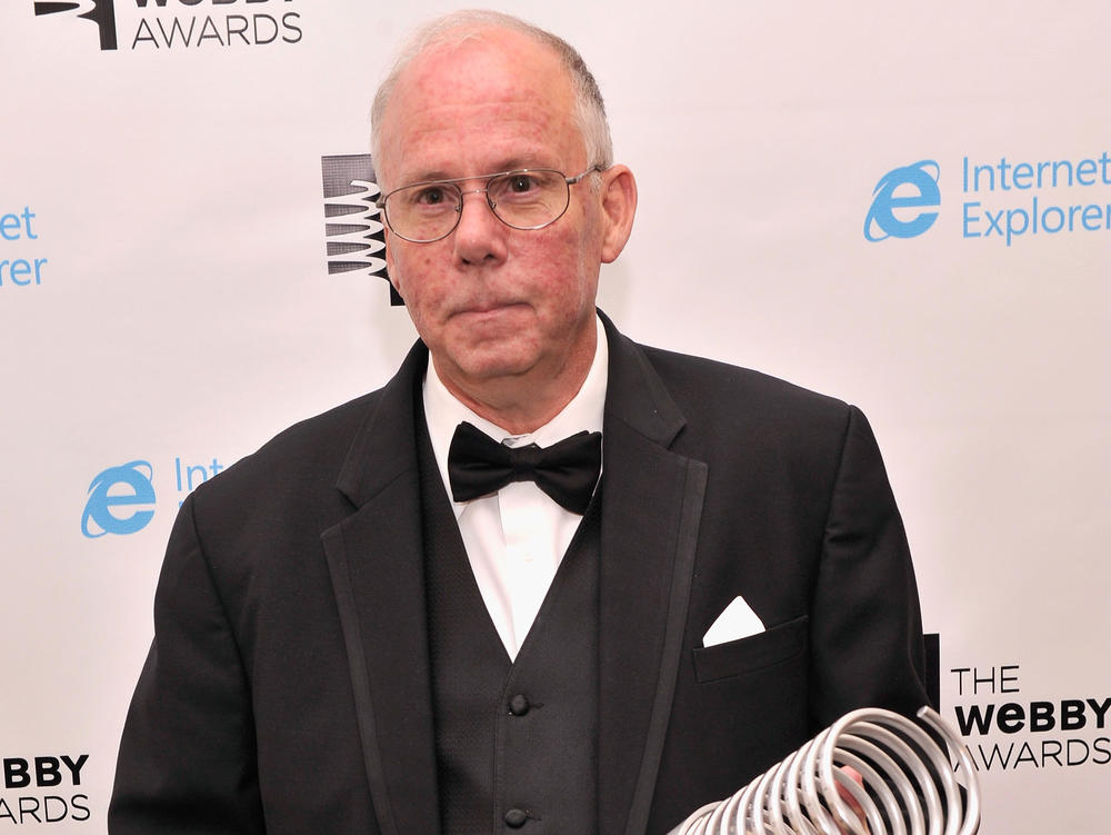 Steve Wilhite, inventor of the GIF file format, poses in 2013 at the Webby Awards in New York City. That year, the Webby Awards honored Wilhite with a lifetime achievement award. He played a GIF as his acceptance speech, which iterated the pronunciation as 