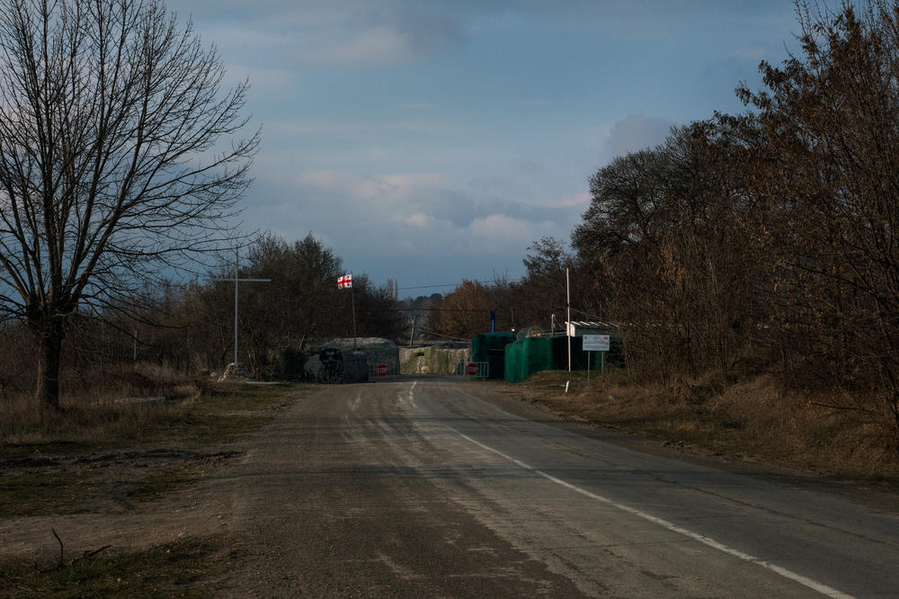 The boundary of South Ossetia.