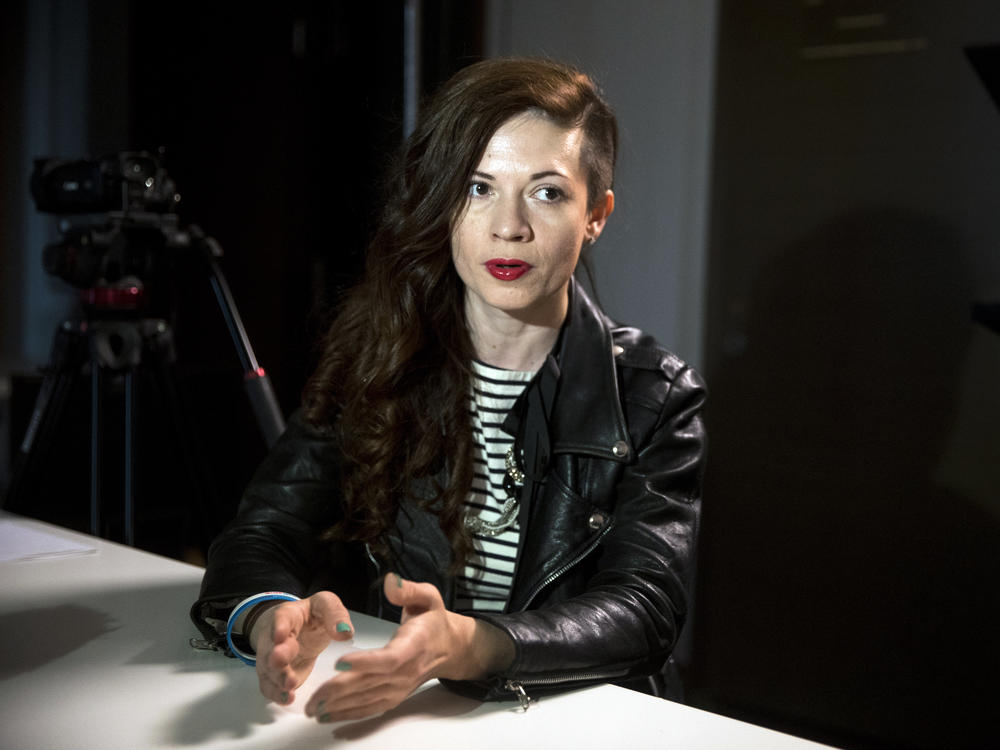 Russian journalist Oksana Baulina in 2017. Baulina was killed in a rocket strike while on assignment in Kyiv.