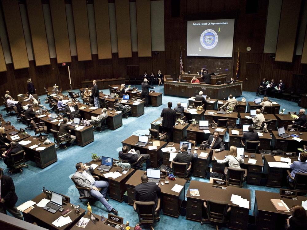The Arizona House of Representatives gathers during a legislative session on April 6, 2011, in Phoenix.