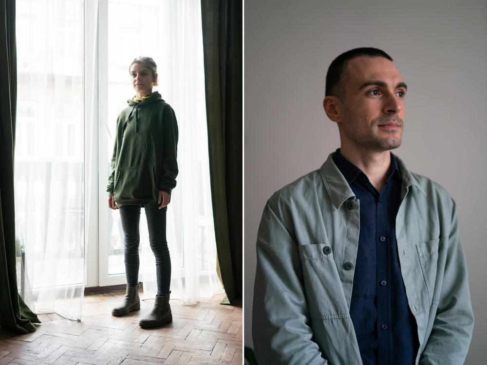 Salome Nikoleishvili (Barker) (left) and Shota Digmelashvili are founding members of the Shame Movement in Tbilisi, Georgia.