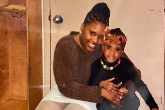 Jenay Wright and her mom, Yurika, at the Phipps Neighborhood After-School Program in the Bronx, 1998.