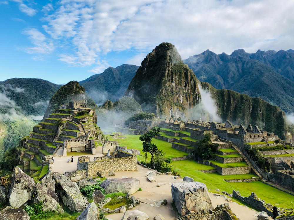 The Inca citadel known as Machu Picchu is pictured with the Huayna Picchu mountain in the background.