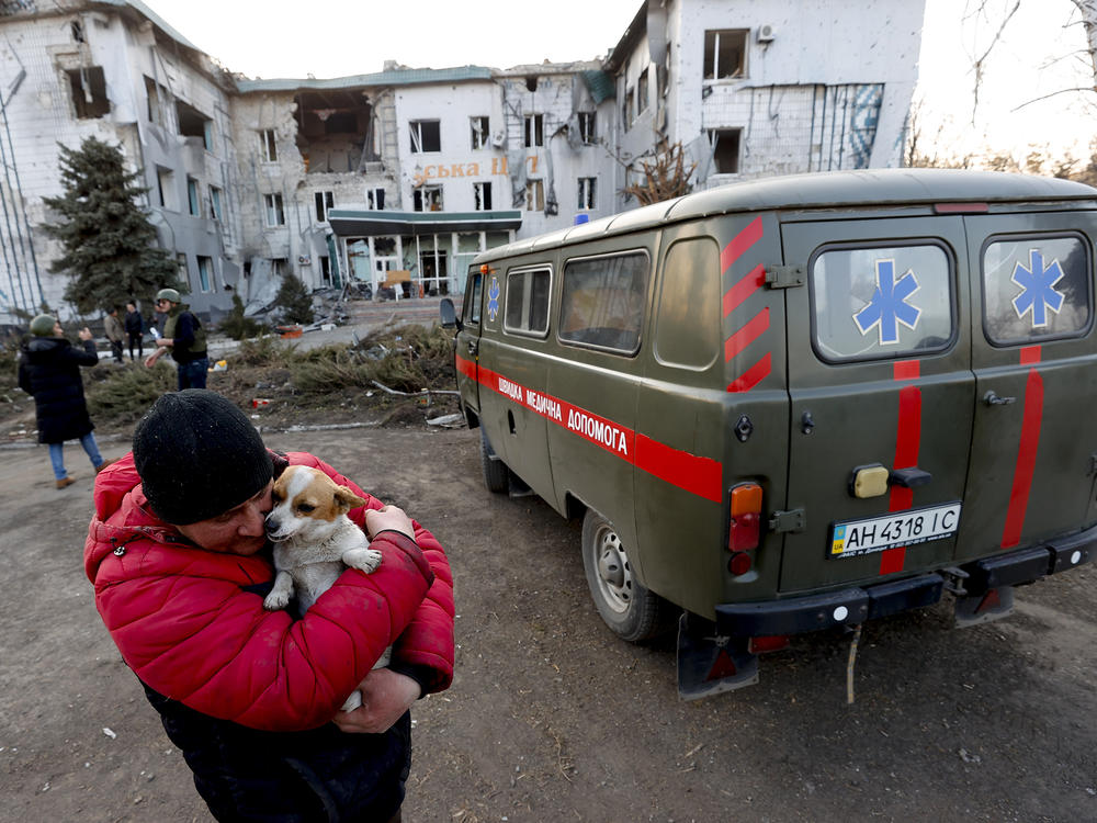 <strong>March 27</strong>: A view of a heavily damaged hospital in Volnovakha city. Volnovakha has turned into a ghost town due to conflicts, evacuations and escapes.